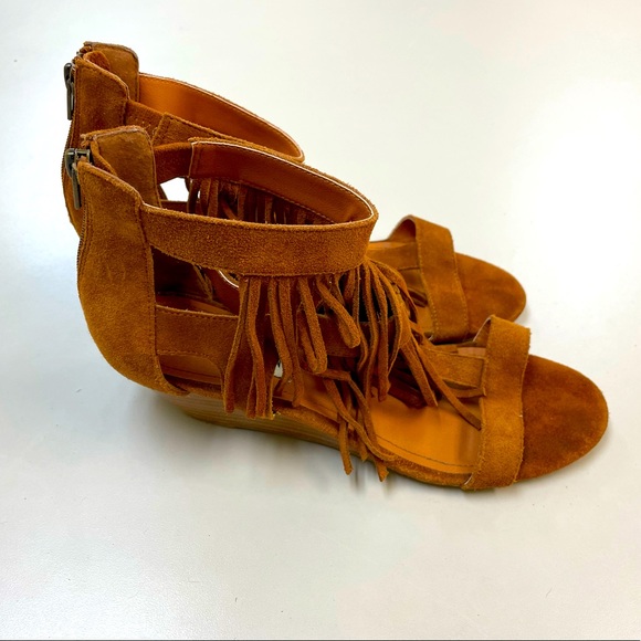 Steve Madden Shoes - Steve Madden Suede Fringe Sandals Women’s Size 9.5
